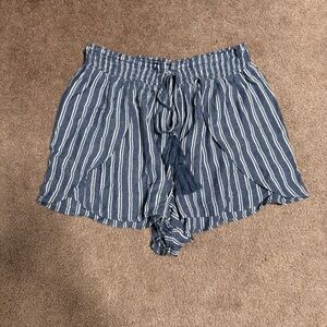 Striped Blue Women's Shorts